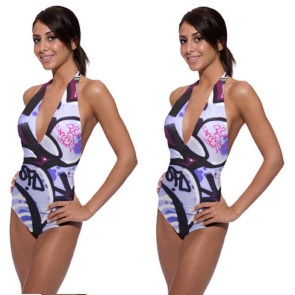 Graffinis Halter one piece size XS retail $180